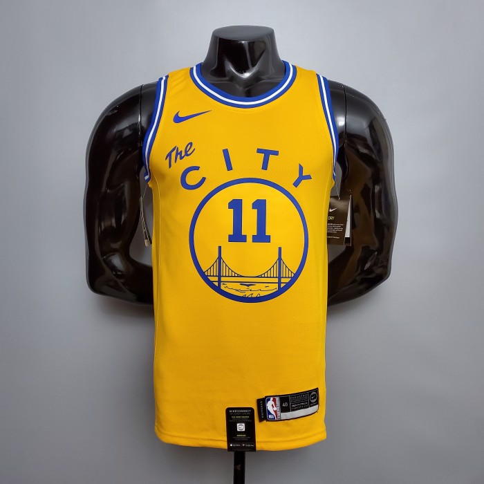 Klay Thompson Golden State Warriors Tram Version Swingman Jersey Yellow