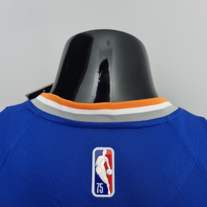 RJ Barrett New York Knicks 75th Anniversary Swingman Jersey Blue