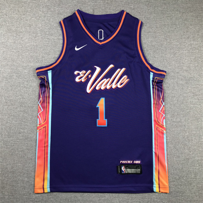 Phoenix Suns Kids Jersey Purple City Edition 23/24 NO.1 BOOKER