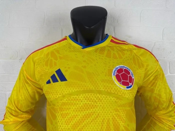 Colombia 2026 World Cup Home Player Long Sleeve Men Jersey