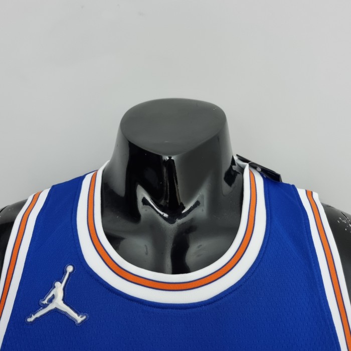 RJ Barrett New York Knicks 75th Anniversary Swingman Jersey Blue