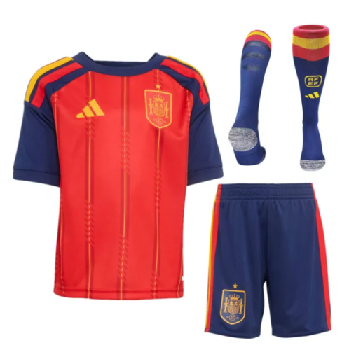 Spain 2026 World Cup Home Kids Suit & Socks