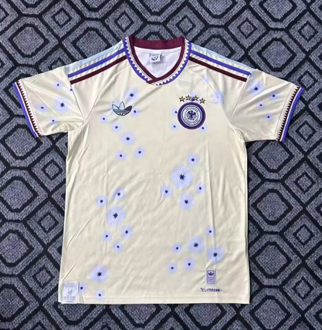 Germany National Team 2026 World Cup Floral Retro Jersey, Men's Casual Football Fan Shirt
