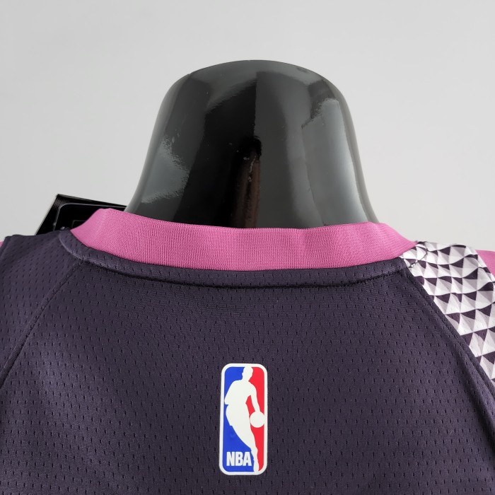 Karl-Anthony Towns Minnesota Timberwolves Swingman Jersey Black and Purple