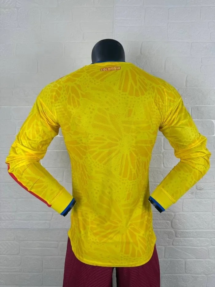 Colombia 2026 World Cup Home Player Long Sleeve Men Jersey