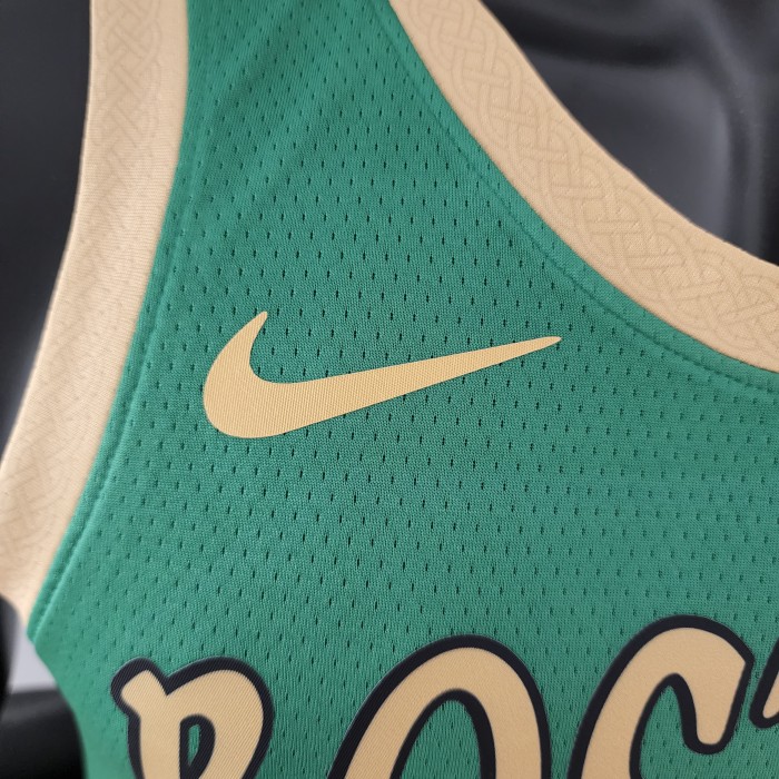 Jaylen Brown Boston Celtics Platinum City Edition Green Swingman Jersey 2020