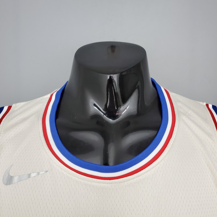 Joel Embiid Philadelphia 76ers Bonus Edition Swingman Jersey Beige
