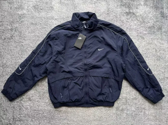 Nike two-color reflective collar coat windbreaker jacket coat!