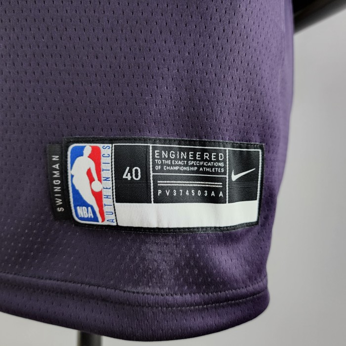 Karl-Anthony Towns Minnesota Timberwolves Swingman Jersey Black and Purple