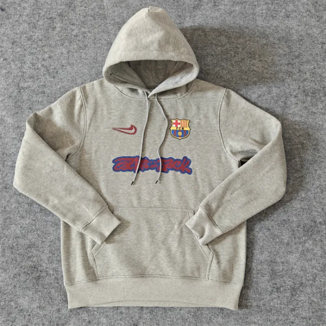 Barcelona X TRAVIS SCOTT Fleece Lined Hoodie Sweatshirt Training Jersey 25/26 (Multiple colors)