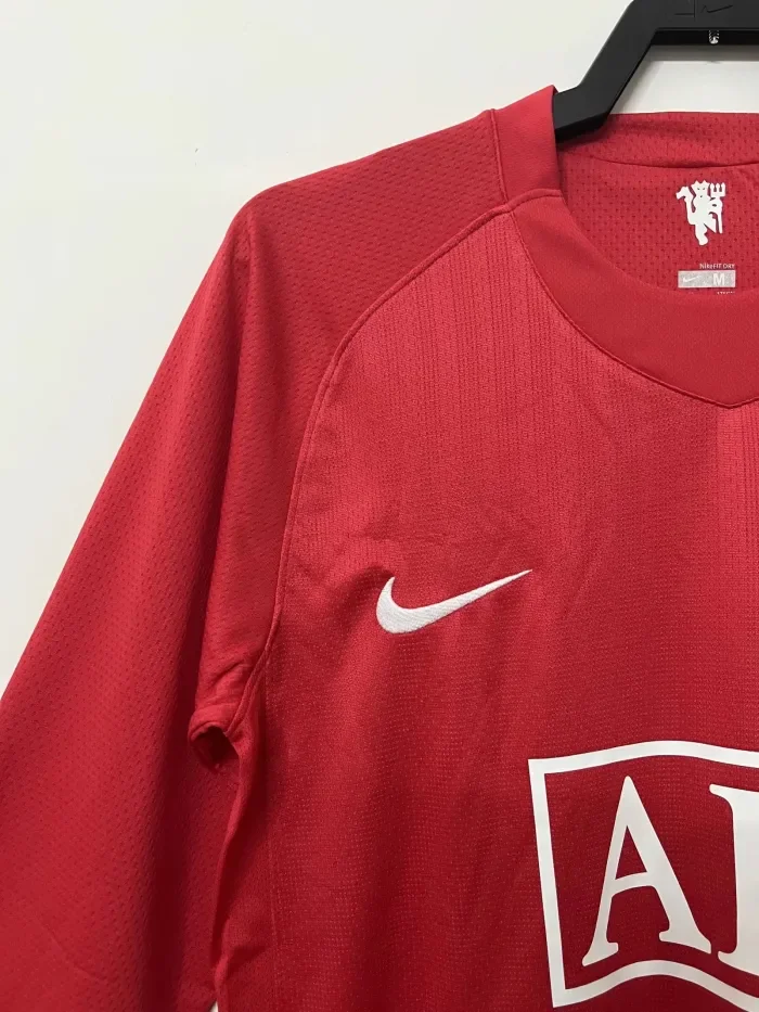 Manchester United Home Long Sleeve Retro Jersey 07/08