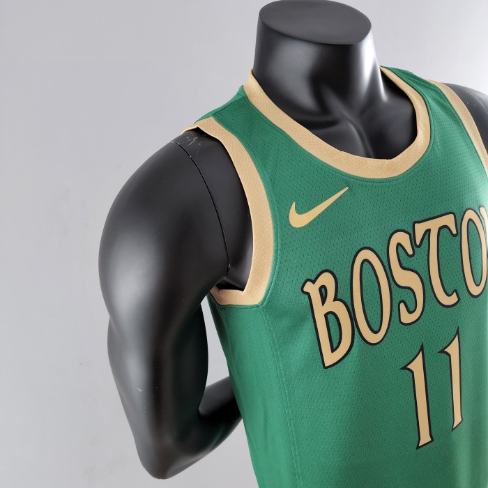Kyrie Irving Boston Celtics Platinum City Edition Green Swingman Jersey 2020