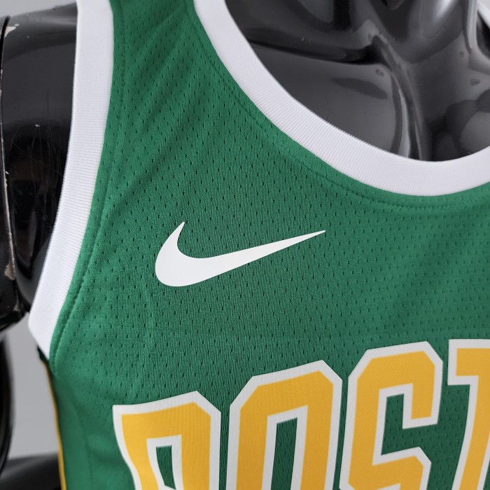 Kyrie Irving Boston Celtics Swingman Jersey Green Gold