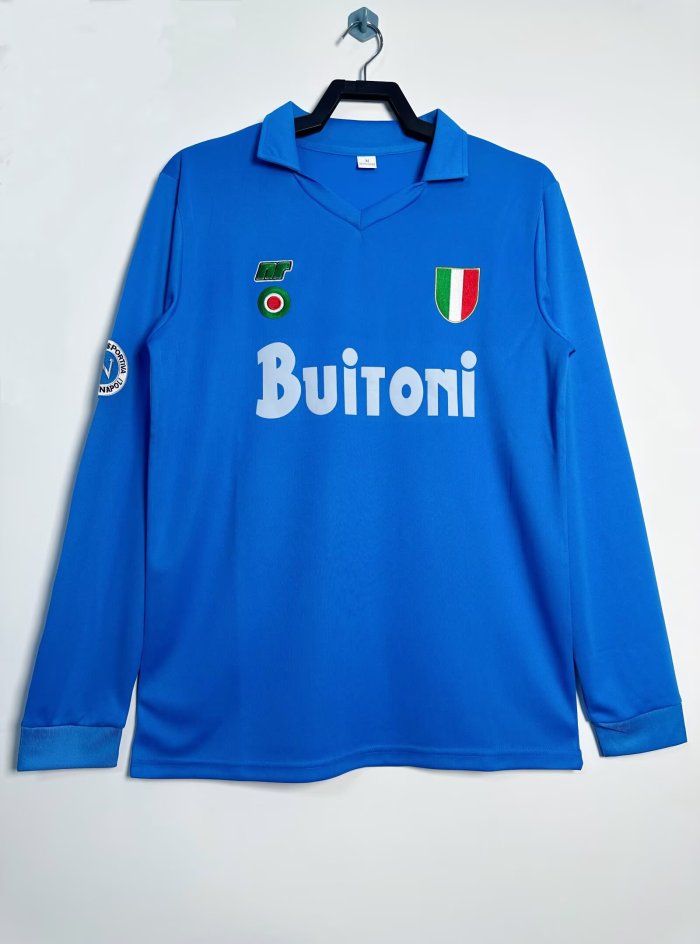 Napoli Home Retro Long Sleeve Jersey 1987/88