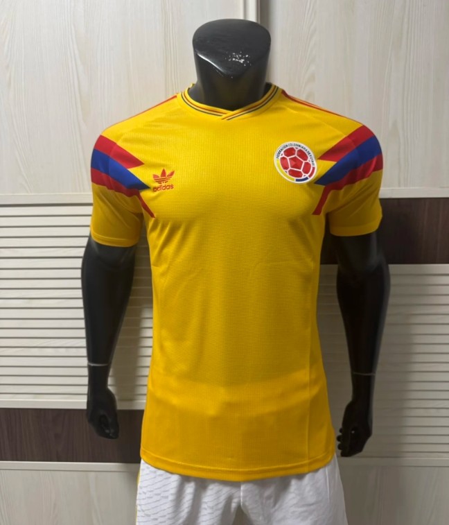 Colombia 2025 Home Player Edition Classic Retro Men Jersey