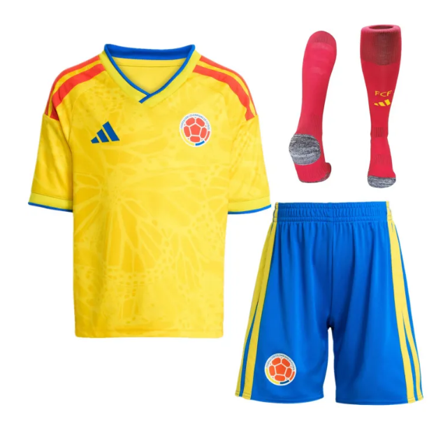 Colombia 2026 World Cup Home Kids Suit & Socks