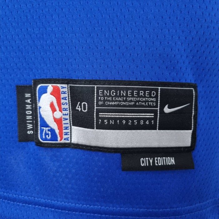 RJ Barrett New York Knicks 75th Anniversary Swingman Jersey Blue