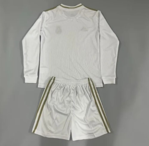 Real Madrid Home Retro Long Sleeve Kids Suit 2019/20