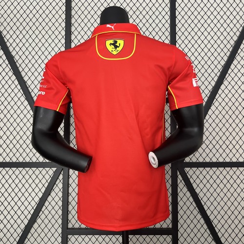 2024 Ferrari Racing Polo Shirt Red NO Number