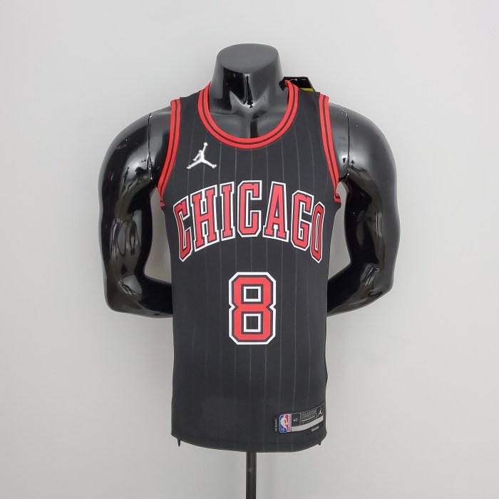 Zach LaVine Chicago Bulls 75th Anniversary Swingman Jersey Flyers Black