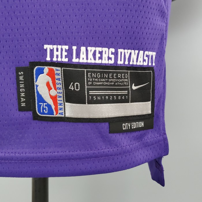 LeBron James Los Angeles Lakers 2021/22 City Edition Swingman Jersey Purple