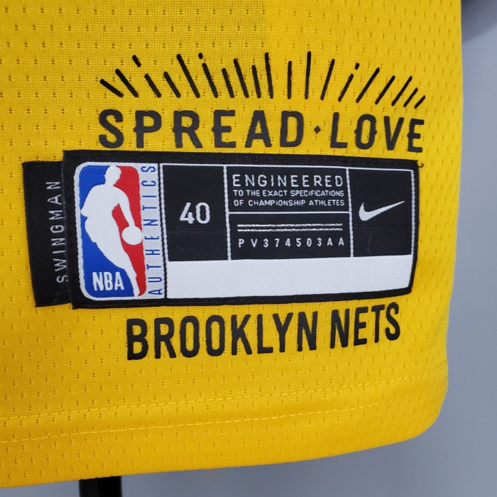 Kevin Durant Brooklyn Nets Commemorative Edition Swingman Jersey Yellow