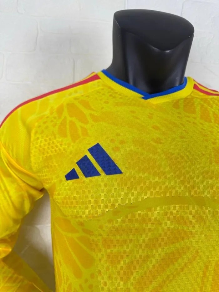 Colombia 2026 World Cup Home Player Long Sleeve Men Jersey