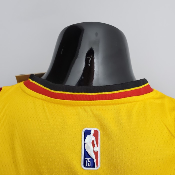 Trae Young Atlanta Hawks 75th Anniversary 2022 City Edition Swingman Jersey Yellow