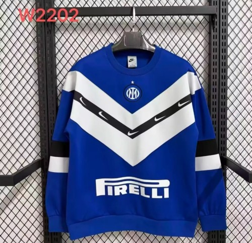 2025 Internazionale Milano navy long sleeve padded sweater S-4XL