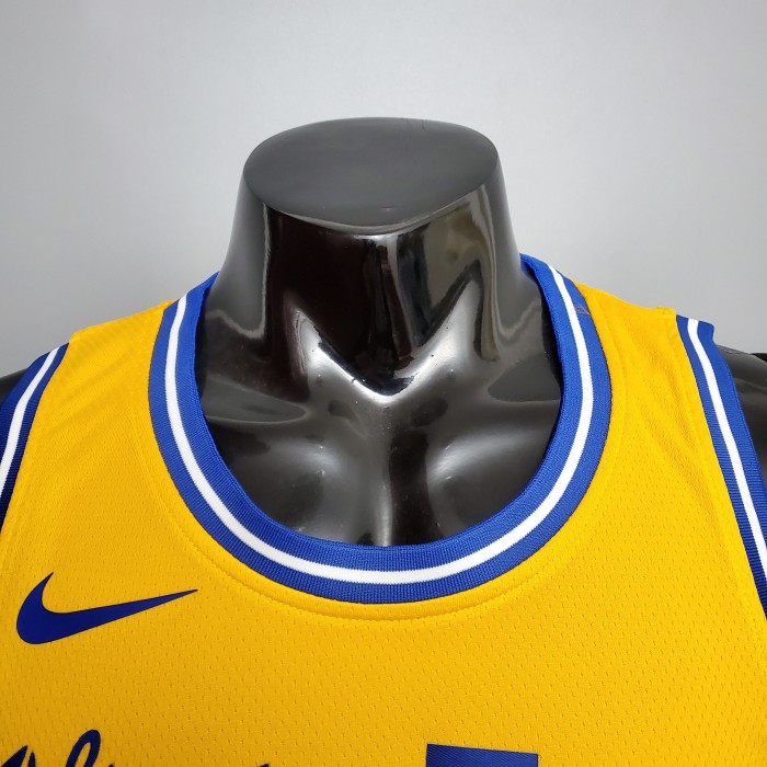 Klay Thompson Golden State Warriors Tram Version Swingman Jersey Yellow