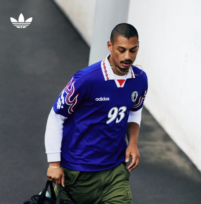BAPE x adidas 93 Anniversary Blue Soccer Jersey - Limited Edition Streetwear Football Shirt