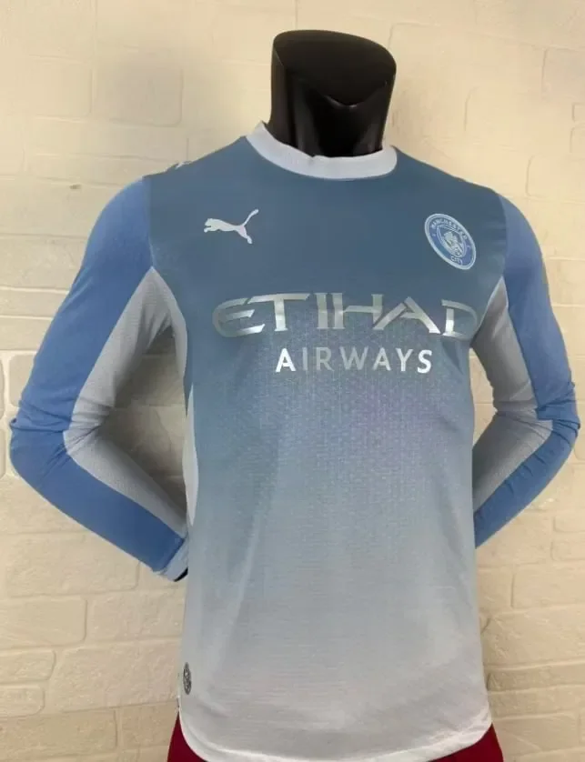 Manchester City Home Player Long Sleeve Men Jersey 26/27