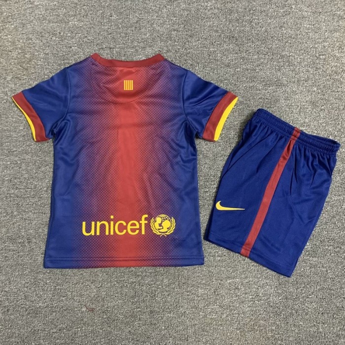 Retro 12/13 Barcelona home kids kit with sock