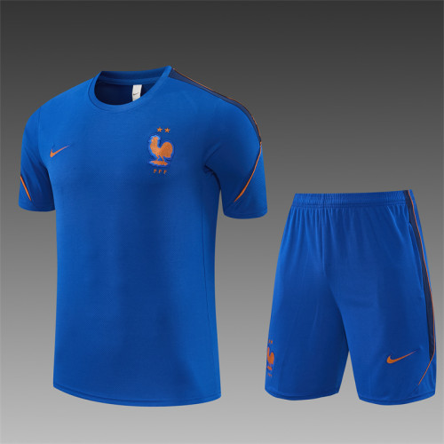 26/27 France short sleeved training  Adult suit royal blue