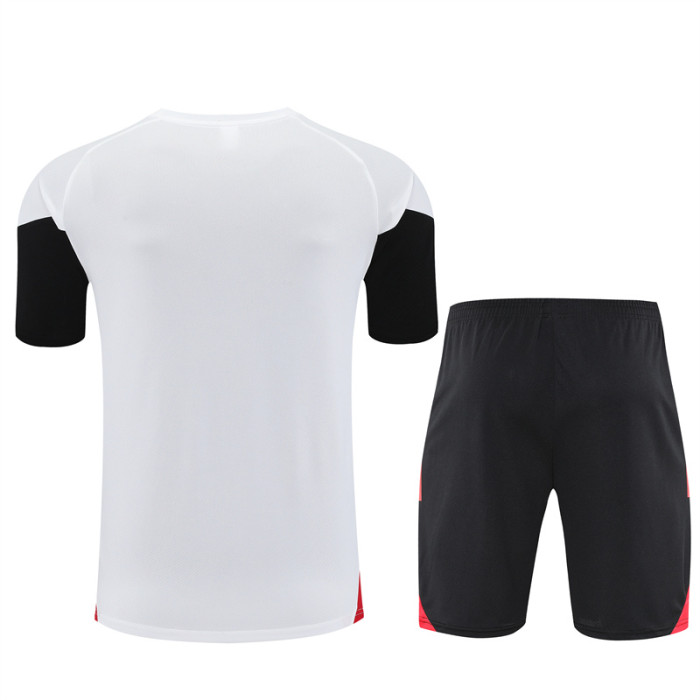 25/26 Manchester United Short sleeve  Adult training suit white