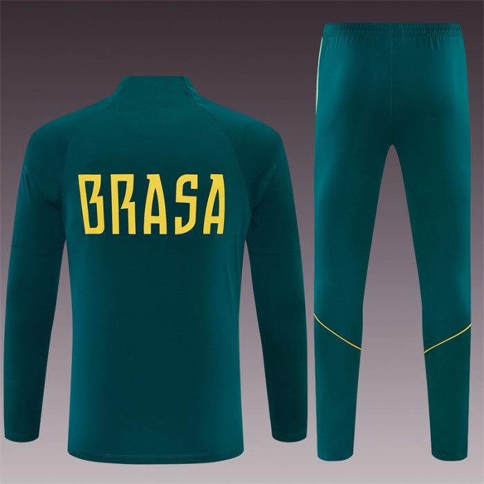 26/27 Brazil  Adult training suit dark green