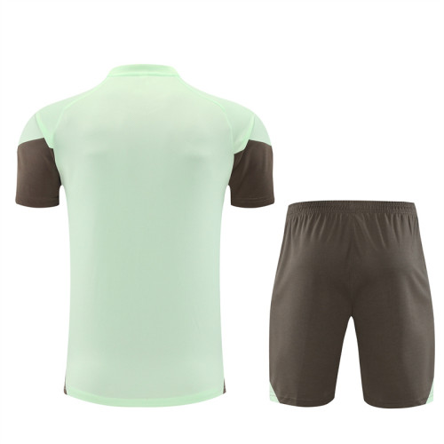 25/26 Real Madrid kids Short sleeve training suit light green