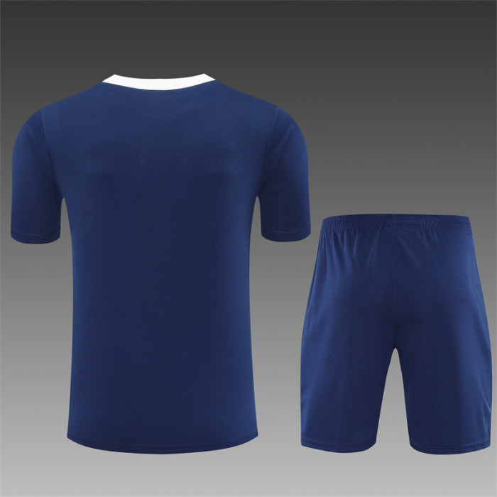 25/26 PSG Jordan kids short sleeved training suit royal blue