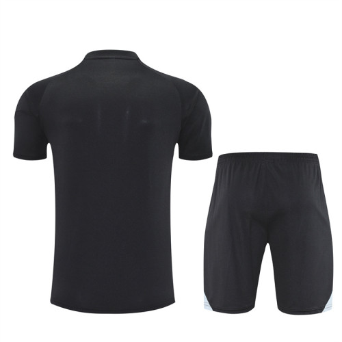 25/26 Real Madrid Short sleeve Adult training suit black