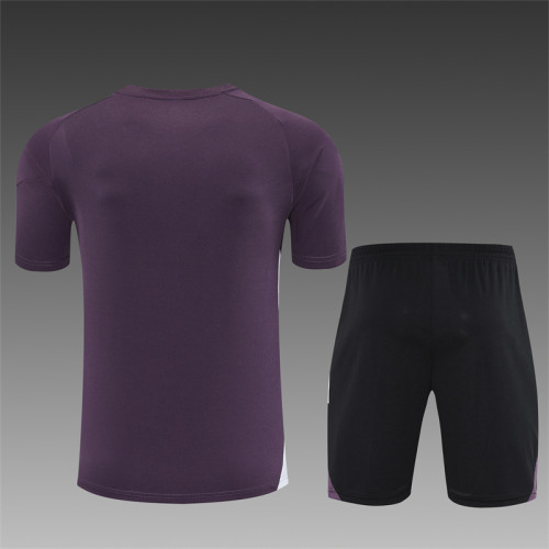 25/26 Manchester United kids Short training suit Purple