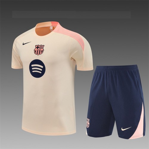 25/26 Barcelona kids Short sleeve training suit beige