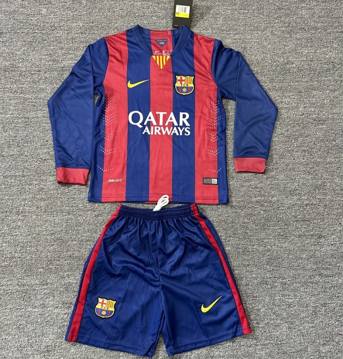 Retro 14/15 Barcelona kids kit long sleeves