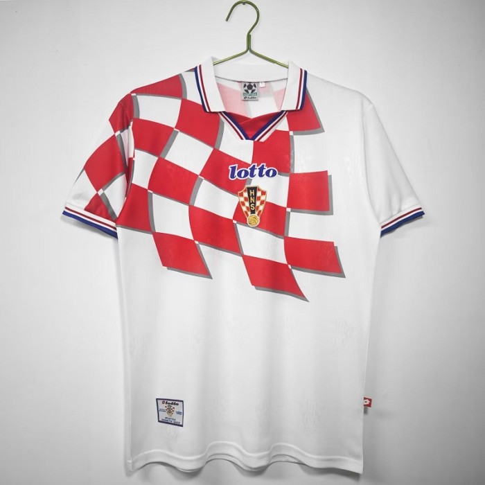 Retro 1998 Croatia home football Jersey