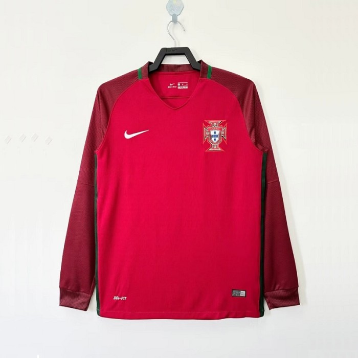 Retro 2016 Portugal home Long sleeved champion