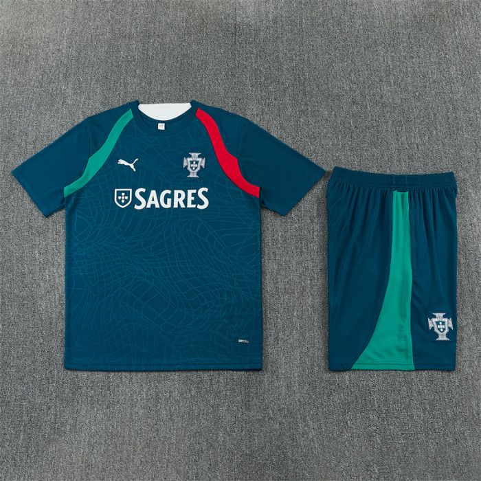 26/27 Portugal short -sleeved training suit Royal Blue