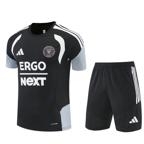 26/27 inter Miami kids short -sleeved training suit black