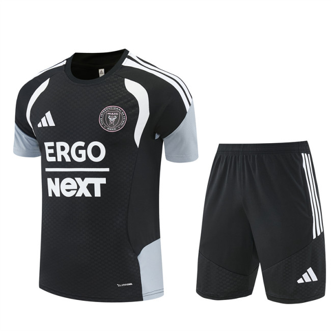 26/27 inter Miami kids short -sleeved training suit black