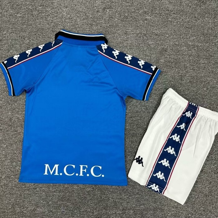 Retro 97/98 Manchester City home kids kit