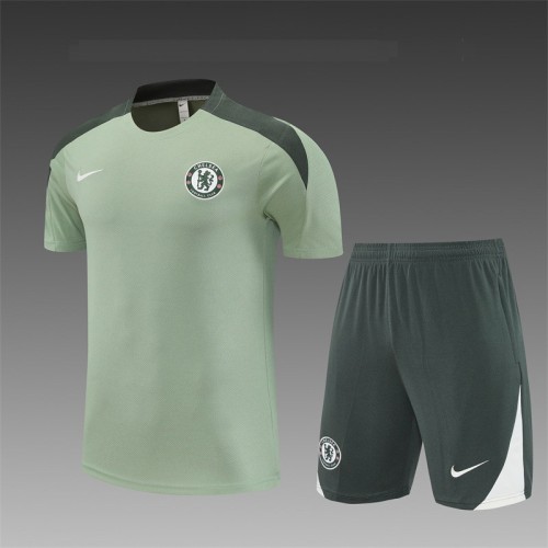 25/26 Chelsea kids short sleeved training suit light green