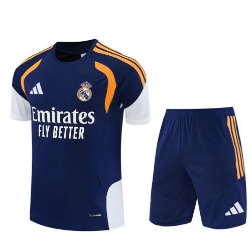 26/27 Real Madrid kids Short sleeve training suit Royal Blue
